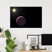 De zonachtige ster Kepler 51 & drie reuzenplaneten Poster (Thuiskantoor)