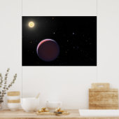 De zonachtige ster Kepler 51 & drie reuzenplaneten Poster (Keuken)