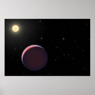 De zonachtige ster Kepler 51 & drie reuzenplaneten Poster