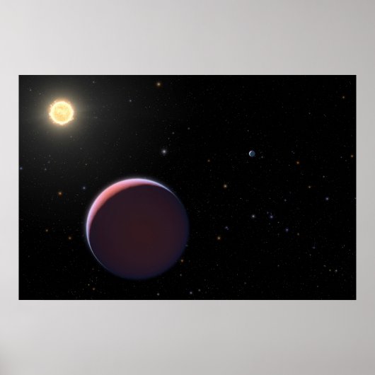 De zonachtige ster Kepler 51 & drie reuzenplaneten Poster (Voorkant)