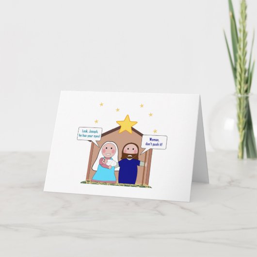 De Zonde van de geboorte van Christus Feestdagen Kaart (Voorkant)