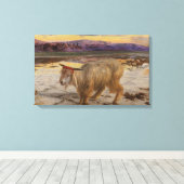 De zondebok (door William Holman Hunt) Canvas Afdruk (Insitu (Houten vloer))