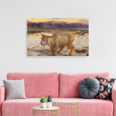 De zondebok (door William Holman Hunt) Canvas Afdruk (Insitu (Woonkamer))