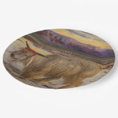 De zondebok (door William Holman Hunt) Papieren Bordje (Gekanteld)