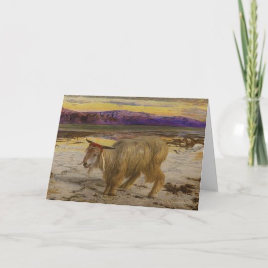 De zondebok van William Holman Hunt Kaart (Voorkant)