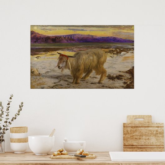 De zondebok van William Holman Hunt Poster (Keuken)