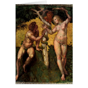De Zondeval - Adam en Eva door Raphael Sanzio