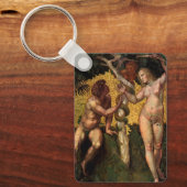 De Zondeval - Adam en Eva door Raphael Sanzio Sleutelhanger (Voorkant)