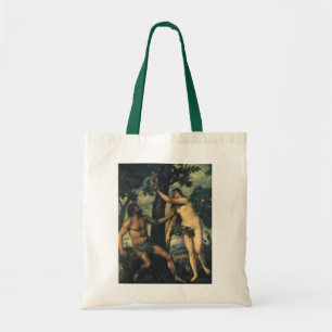 De zondeval; Adam en Eva van Titian Tote Bag