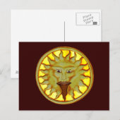 De zongod (Ra) Briefkaart (Voorkant / Achterkant)