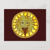 De zongod (Ra) Briefkaart (Voorkant)