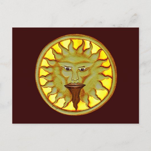 De zongod (Ra) Briefkaart (Voorkant)