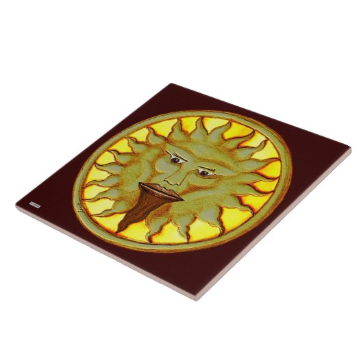 De zongod (Ra) Tegeltje (Zijkant)