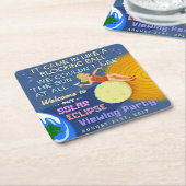 De zonne Zon die van de Partij van de Kartonnen Onderzetters (Schuin)