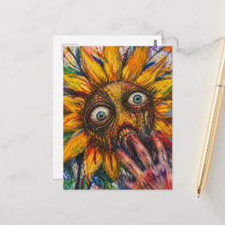 De zonnebloem bijt briefkaart