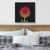 De zonnebloem canvas afdruk (Insitu (Slaapkamer))