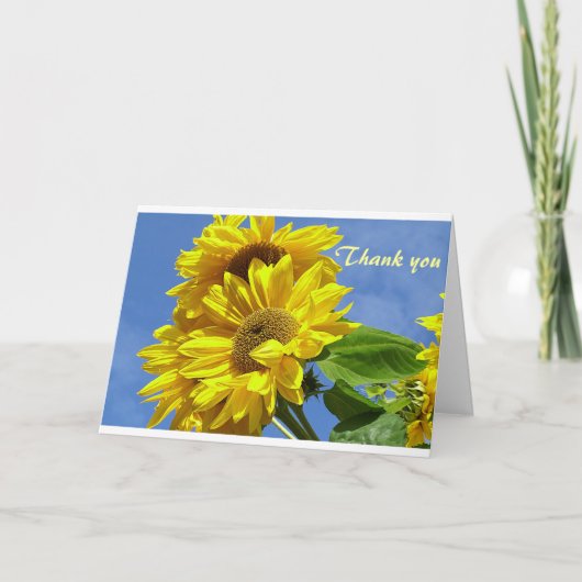 De zonnebloem dankt u bedankkaart (Voorkant)