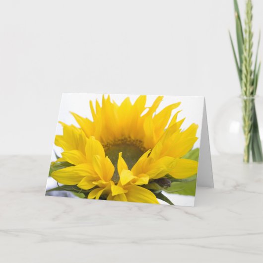 De zonnebloem… dankt u kaardt bedankkaart (Voorkant)