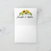 De zonnebloem dankt u of Lege Nota Bedankkaart (Binnen)