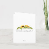 De zonnebloem dankt u of Lege Nota Bedankkaart (Achterkant)