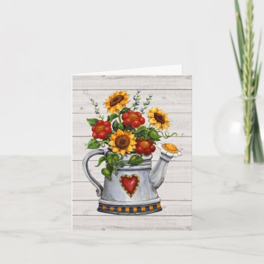 De zonnebloem dankt u of Lege Nota Bedankkaart (Voorkant)