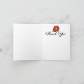 De zonnebloem dankt u of Lege Nota Bedankkaart (Binnen)