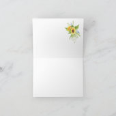 De zonnebloem dankt u of Lege Nota Kaart (Binnen)