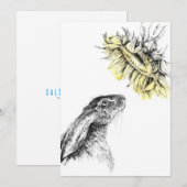 De zonnebloem haas kaart (Voorkant / Achterkant)