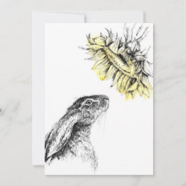 De zonnebloem haas kaart