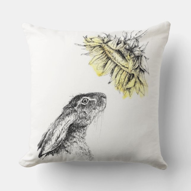 De zonnebloem haas kussen (Voorkant)