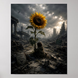De Zonnebloem in de Woestenij Poster