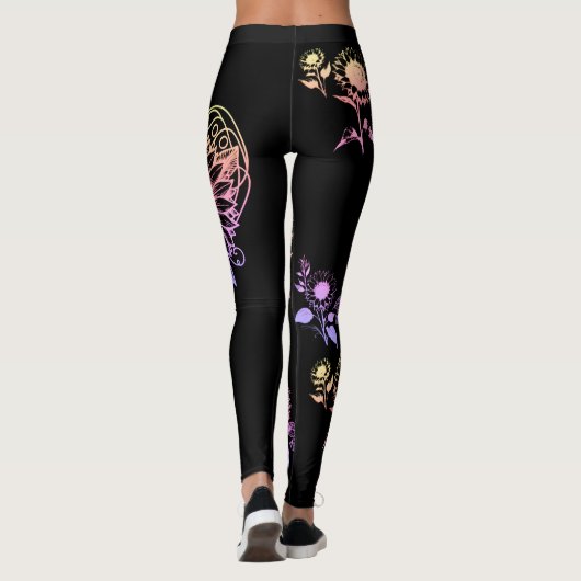 De zonnebloem leggings (Achterkant)