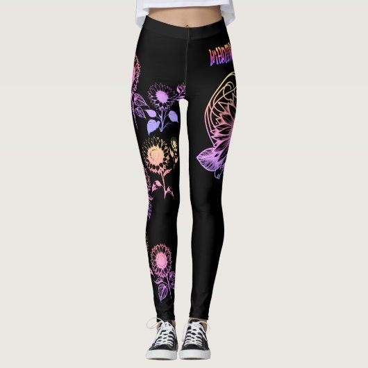 De zonnebloem leggings (Voorkant)
