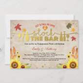 De zonnebloem van de bar-verlovingspartij kaart (Voorkant)