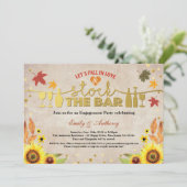 De zonnebloem van de bar-verlovingspartij kaart (Staand voorkant)