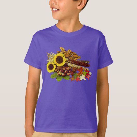 De Zonnebloem van de herfst en het Boeket van het T-shirt (Voorkant)