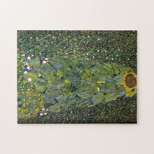 De zonnebloem van Gustav Klimt Legpuzzel (Horizontaal)