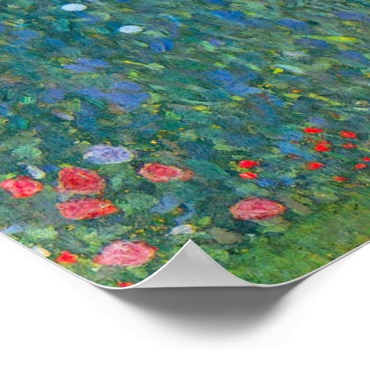 De zonnebloem van Gustav Klimt Poster (Hoek)