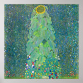 De zonnebloem van Gustav Klimt Poster (Voorkant)