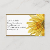 De zonnebloem visitekaartje (Achterkant)