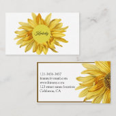 De zonnebloem visitekaartje (Voorkant / Achterkant)