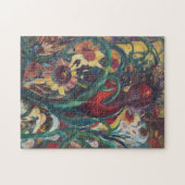 De zonnebloem-vrouw #1 legpuzzel (Horizontaal)