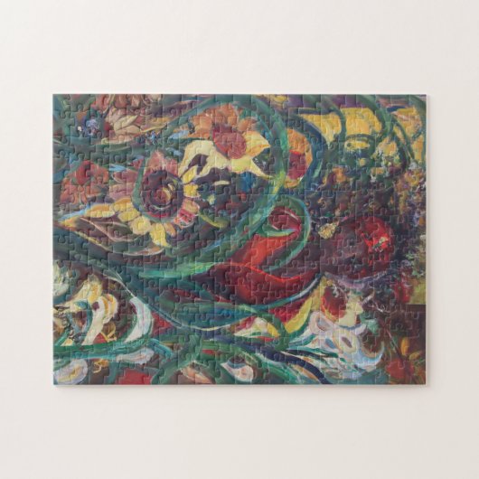 De zonnebloem-vrouw #1 legpuzzel (Horizontaal)