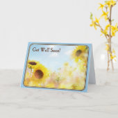 De zonnebloem wordt goed Wensen Kaart (Gele Bloem)