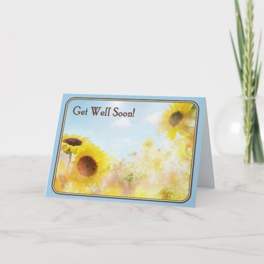 De zonnebloem wordt goed Wensen Kaart (Voorkant)