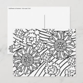 De zonnebloemen in de Zomer kleuren uw kaart (Voorkant / Achterkant)