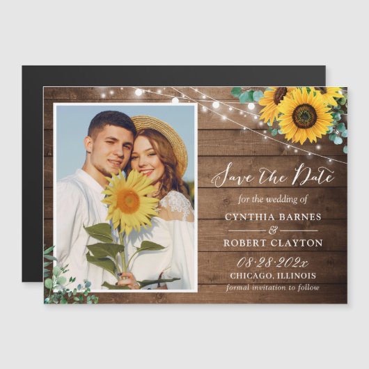 De Zonnebloemen Keurlichten sparen de Magnet van d (Voorkant / Achterkant)