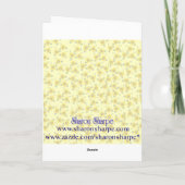 DE ZONNEBLOEMEN VAN DE VERJAARDAG DOOR SHARON KAART (Achterkant)