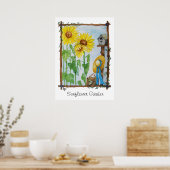 De zonnebloempitten poster (Keuken)