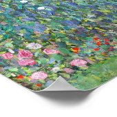 De zonnebloemschilderij van Gustav Klimt Poster (Hoek)